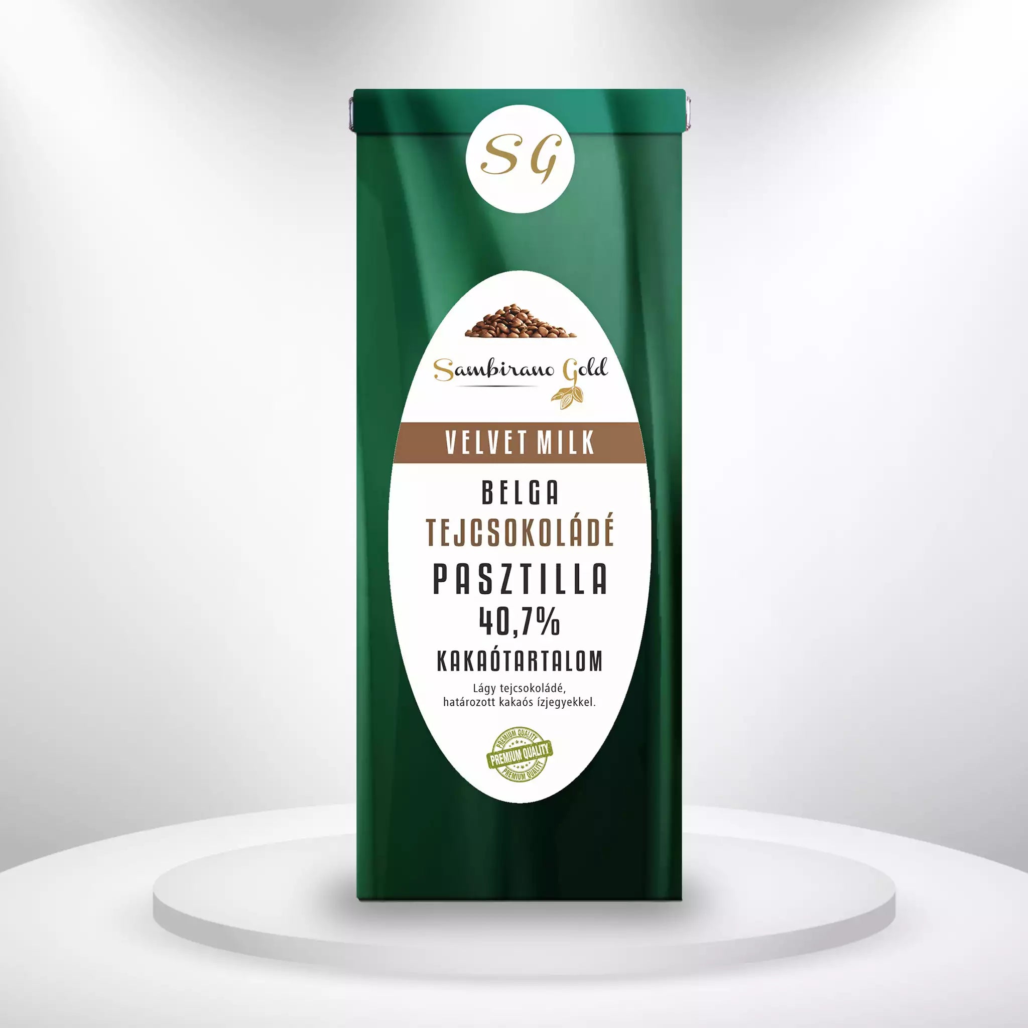 Sambirano Gold - Belga tejcsokoládé pasztilla