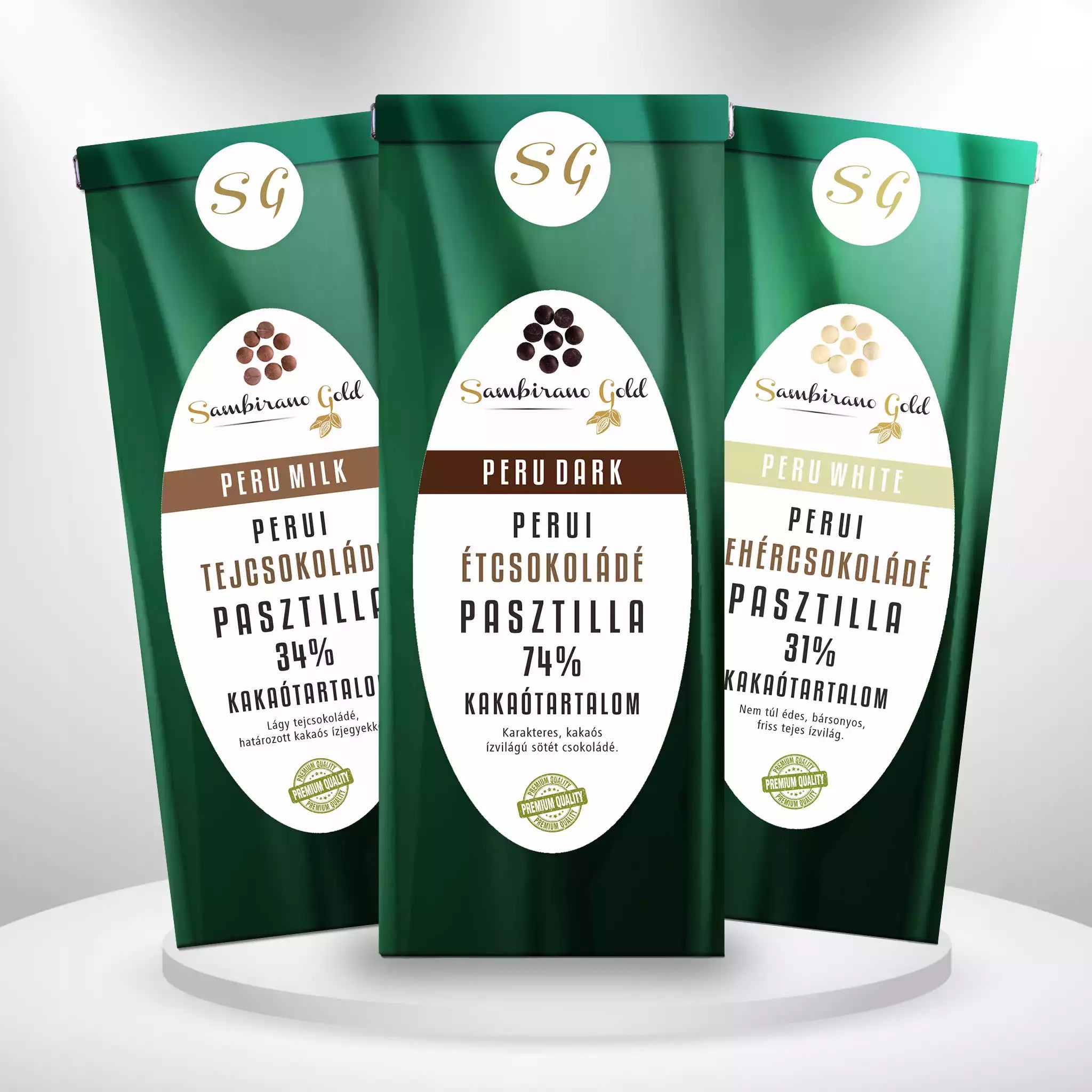 Sambirano Gold - Perui ét-tej-fehér csokoládé kombó