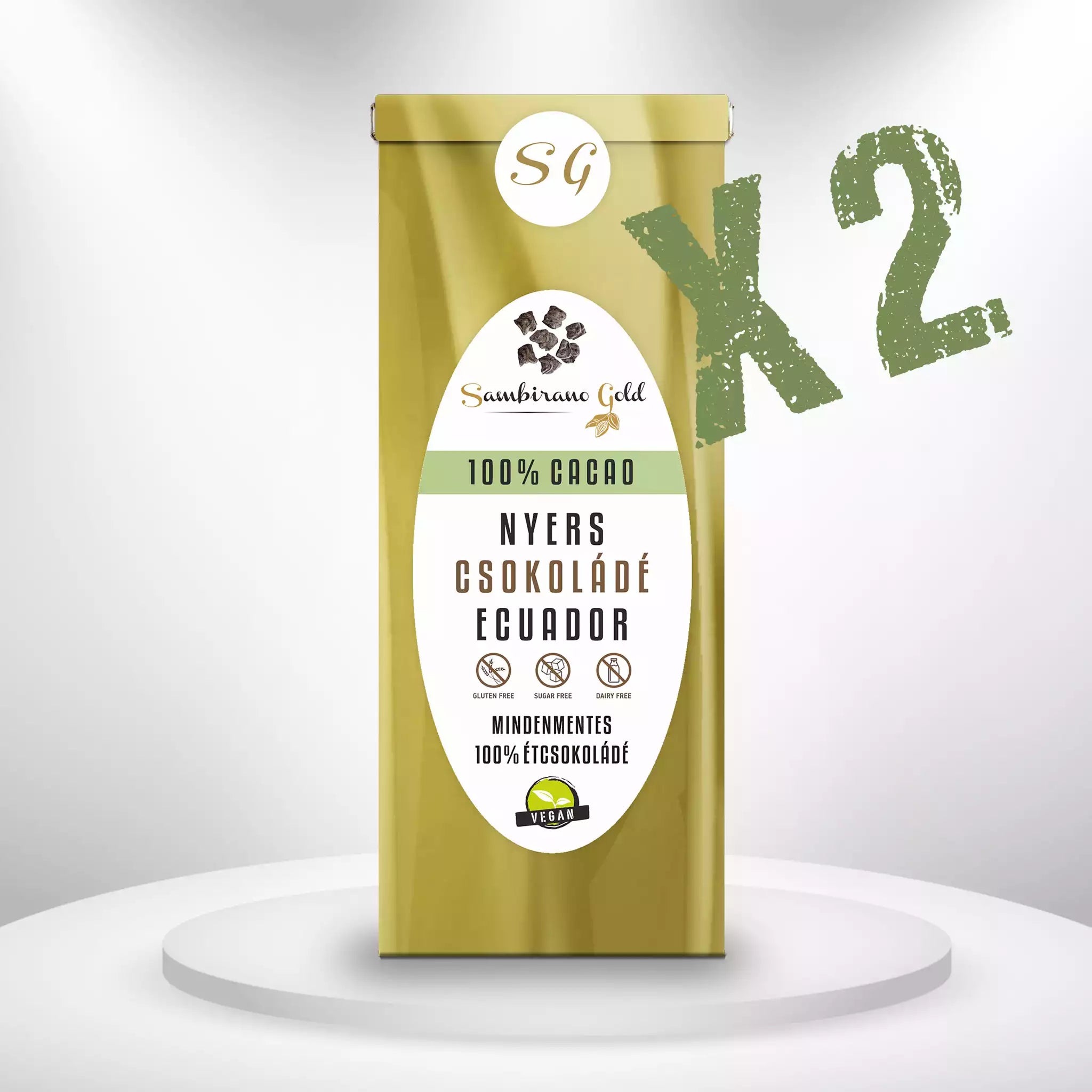 Sambirano Gold ecuadori nyers csokoládé darabok – 100% kakaótartalmú, adalékmentes prémium kakaómassza