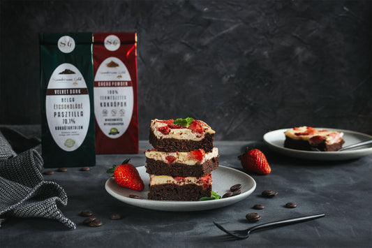 Epres cheesecake brownie