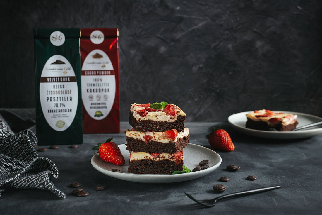 Epres cheesecake brownie