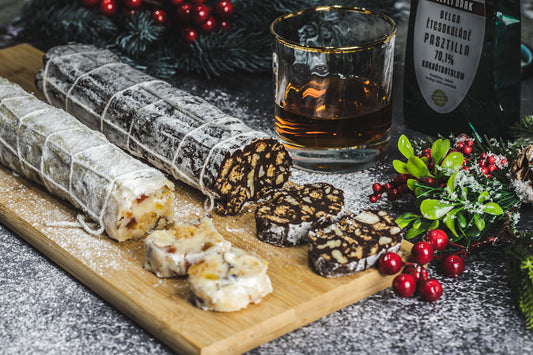 Ét és fehér csokoládés csokiszalámi recept