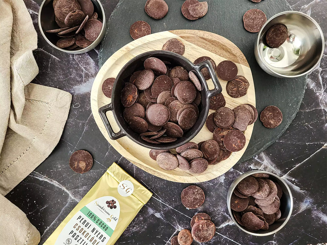 100% perui csokoládé pasztilla