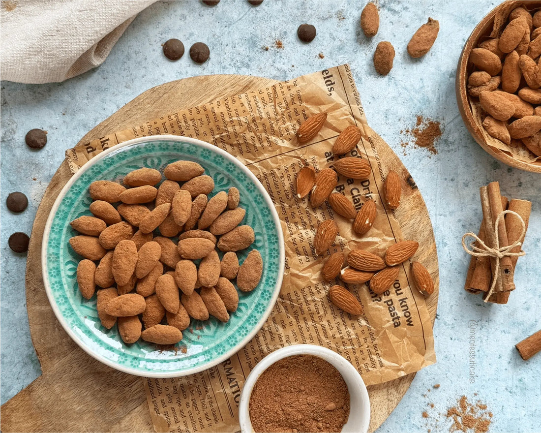 Gluténmentes, vegán, hozzáadott cukortól mentes étcsokis kakaós fahéjas mandula - @mentesuticake
