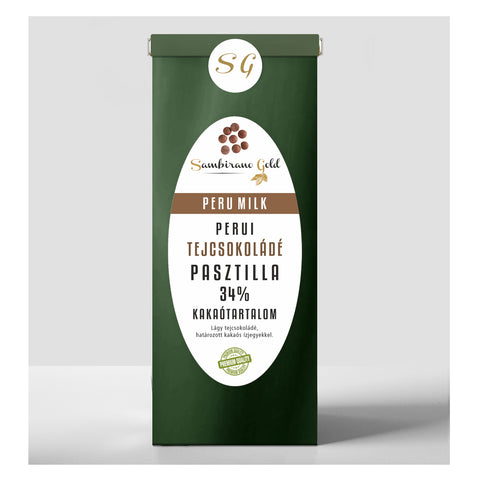 Sambirano Gold - PERU Milk | Tejcsokoládé pasztilla (100g) Termékinformáció >